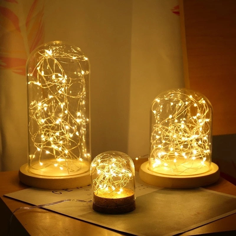 VISSVASS Guirlande lumineuse LED 40 ampoules, intérieur/à pile
