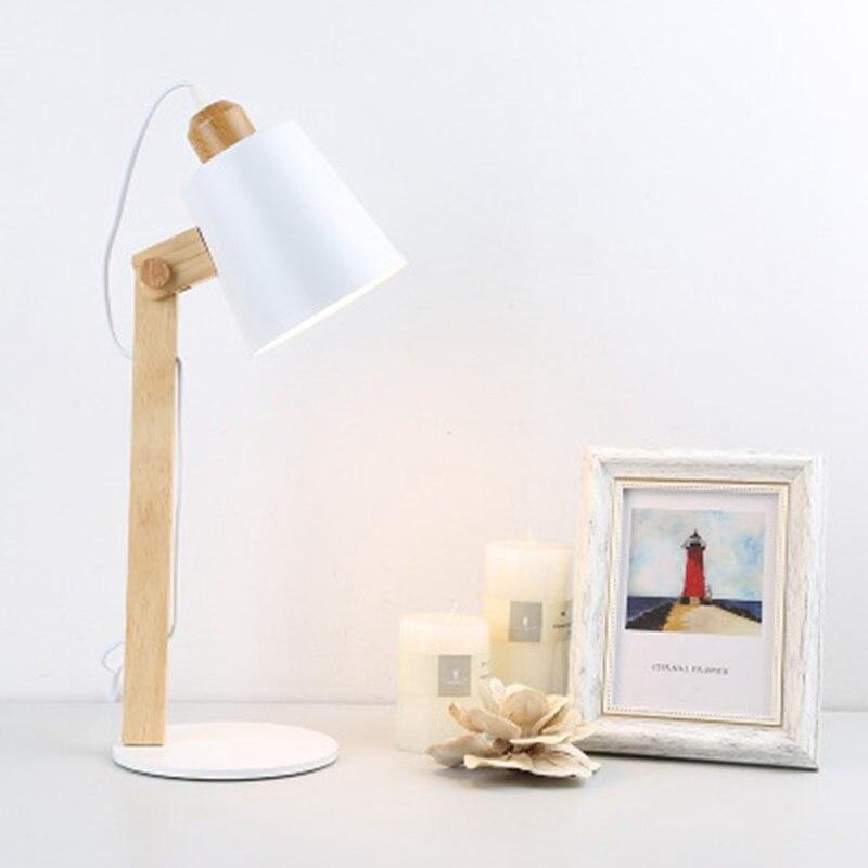 Lampe de Bureau Bois Blanc