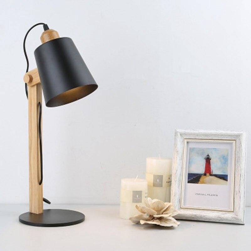 Lampe de Bureau Bois Noir