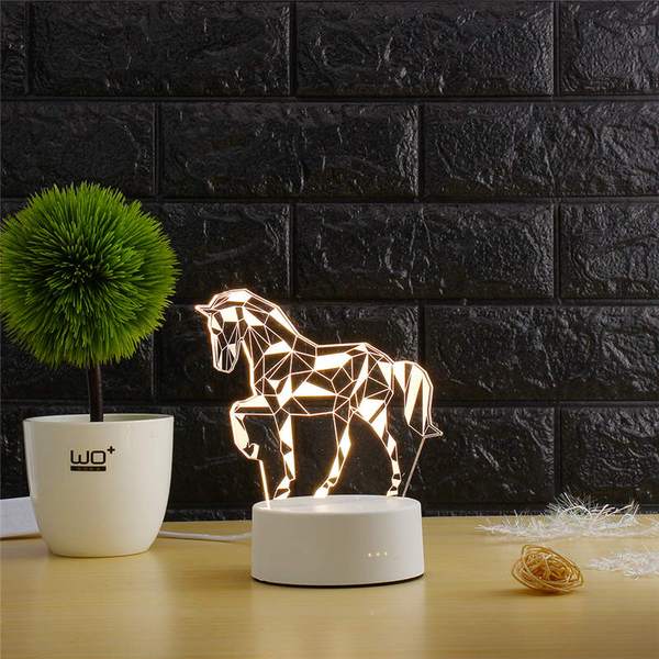 Lampe 3D Buste de Cheval - LampePhoto