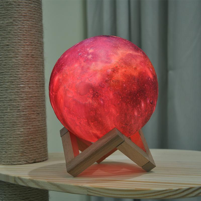 Explosif Maglev Galaxy Star Lampe Noir Technologie 3D Impression Lune Lampe  Net Rouge Chambre Petite Lampe de Table