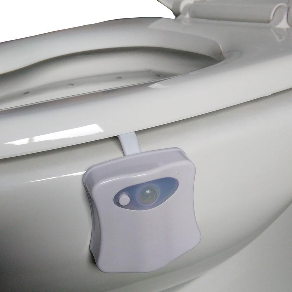Veilleuse de toilette avec détecteur de mouvement, LED 16 couleurs  changeantes, activation automatique amusante pour salle de bain à  l'intérieur du