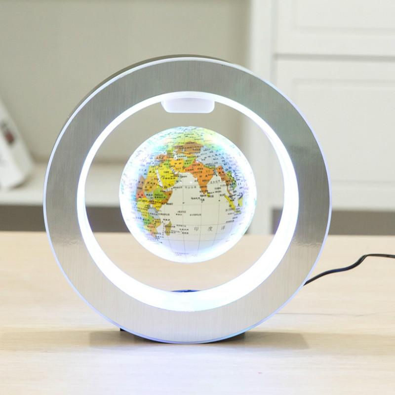 Lampe en Lévitation Magnétique Flottante et Rotative - Base en bois 