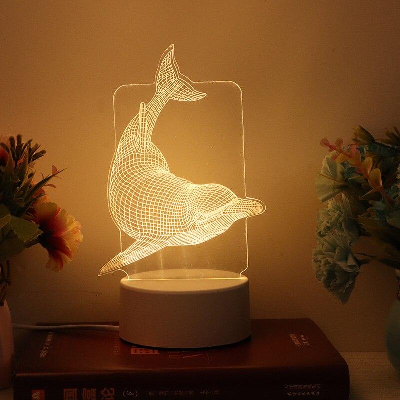 Lampe 3D LED Dauphin