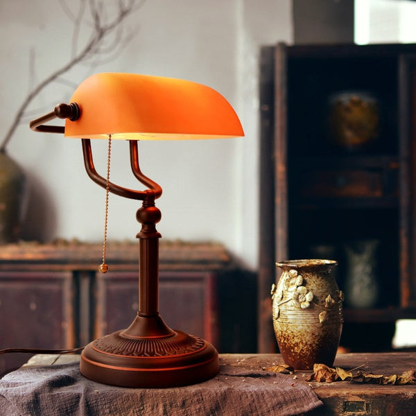 Lampe De Bureau Havin Orange-Argent