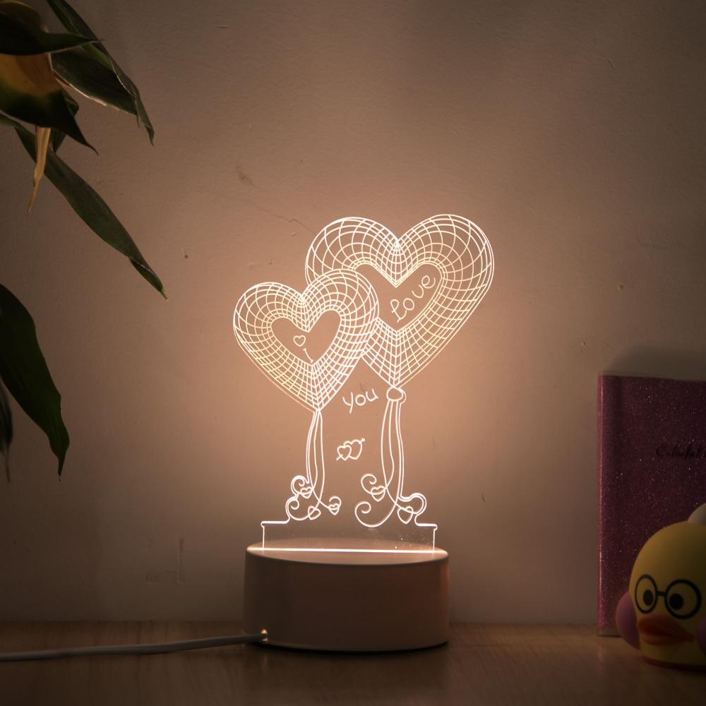 Lampe 3D personnalisée - Cœur