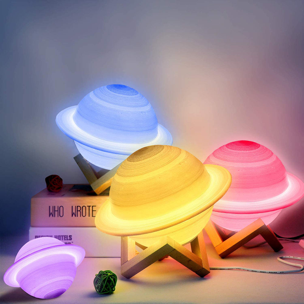 Veilleuse LED planète Saturne • Veilleuse