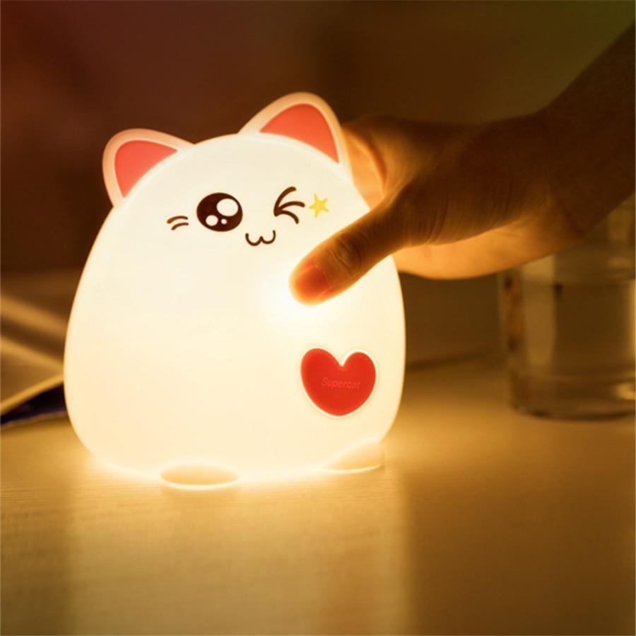 Lampe veilleuse chat en Silicone - Lampes et veilleuses - au-chat-heureux